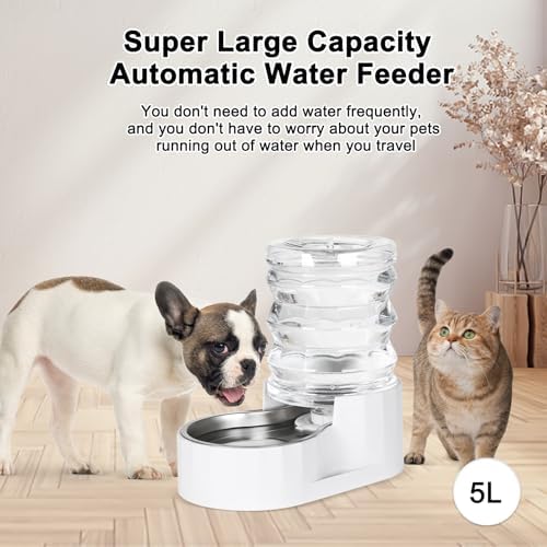 RIZZARI 5L Gravity Cat Water Dispenser: Filtered for Small Pets - Image 4