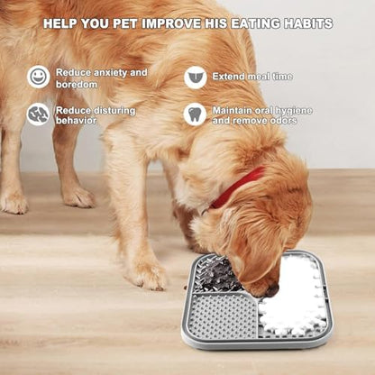 Azyh Licking Mat for Dogs & Cats 2 Pack, Slow Feeder Lick Pat for Large Dogs and Puppies, Anxiety Relief Dog Toys Feeding Mat for Butter Yogurt Peanut, Pets Bathing Grooming Training Mat (9.9'' × 6'') - Image 6