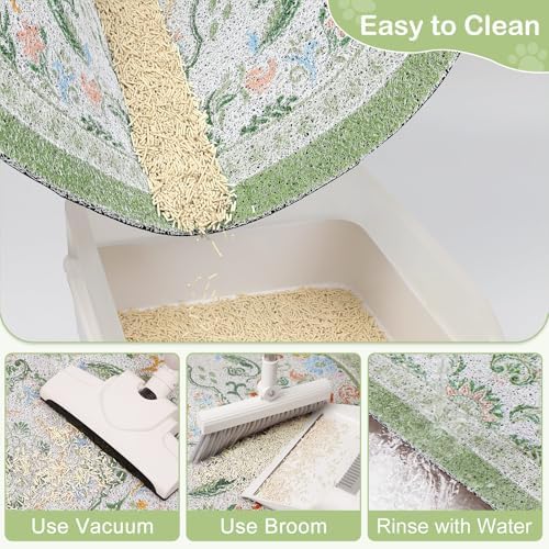 Bienbee Cat Litter Mat, 40" x 30" Dense Trapping Mesh for Litter Boxes - Image 4