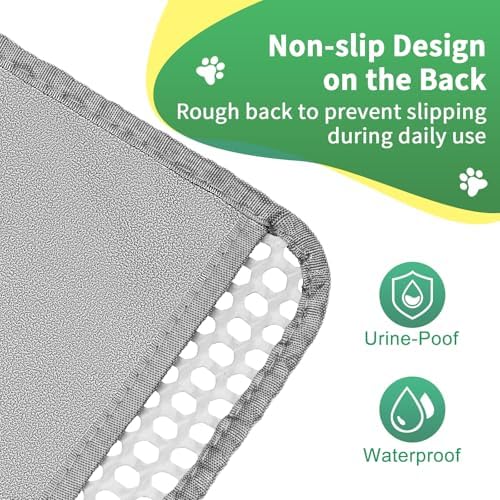 GRELY Cat Litter Mat,XL47''X 28'' Extra Large Litter Trapping Mat Kitty Rug - Image 4