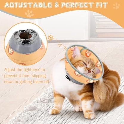 Cat Cone Collar Soft Elizabethan Collar for Surgery Recovery - Adjustable for Small and Large Cats Kittens to Stop Licking - Image 5