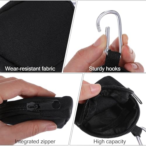 2 PCS Dog Treat Pouches for Pet Training 3in Mini Black Portable Dogs Treats Bag for Travel Outdoor Use Reusable Small Dogs Treats Container - Image 3