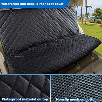 VIEWPETS Bench Car Seat Cover Protector, Waterproof Heavy-Duty, Black - Image 5