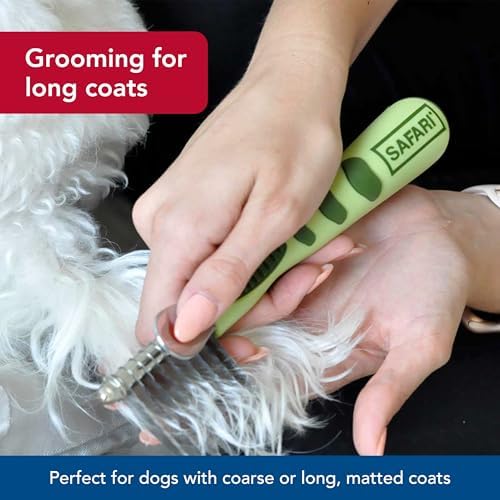 Coastal Pet Safari Dog De-Matting Comb - Serrated Stainless Steel Grooming Tool for Dogs with Medium to Long Hair - Keeps Coats Smooth & Soft - One Size - Image 4