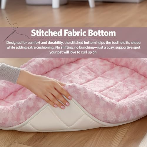MidWest Homes for Pets QuietTime Fashion XXS Dog Bed - Pink Faux Fur Bolster, Ultra-Soft and Machine Washable, Fits 18-Inch Crates and Carriers, for Small Dogs and Cats - Image 5