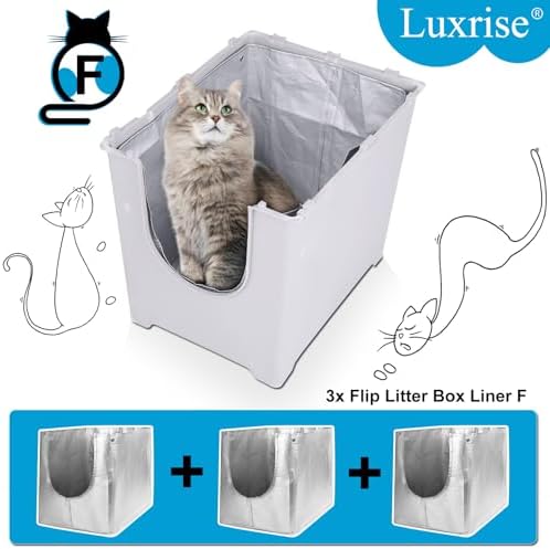 3 Pack Liner F Compatible with Modkat Flip Litter Box, Reusable Liners for Flip Litter Box - Liner F for Cat Litter Box - Image 2
