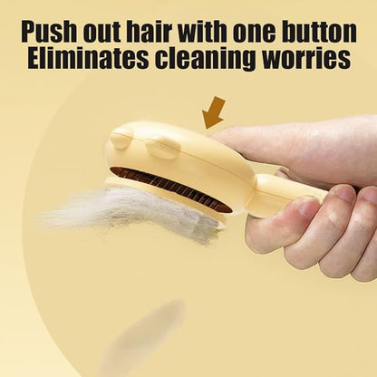 Magic Pet Comb, 2023 New Pet Hair Cleaner Brush, Cat Grooming Brush Long or Short Hair Cats Dogs Pet Massage Brushes, Self Cleaning Slicker Comb for Kitten Removes Tangles Loose Fur (2Pcs#B)
