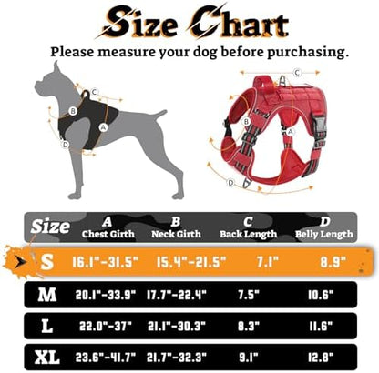 rabbitgoo Tactical Dog Harness for Small Dogs, No Pull Service Pet Vest - Image 3