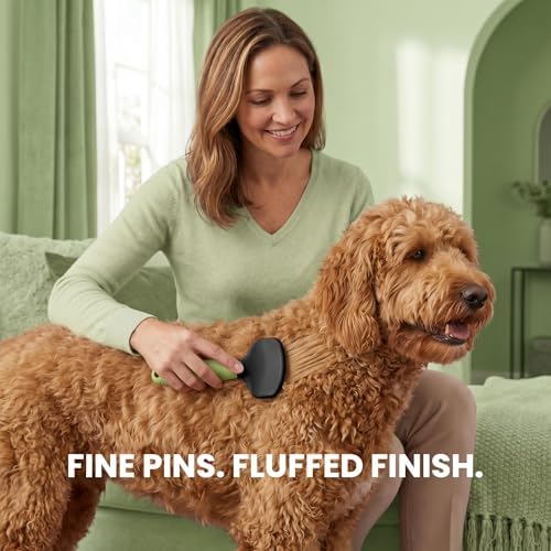 Poodle Pet Slicker Brush - For Dogs, Cats, Rabbits - Matted/Loose Fur, Knots - Suitable for Doodle/Goldendoodle Grooming and Shredding Short/Long Hair (Green) - Image 4