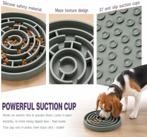 Dog Lick Mat for Anxiety Relief, Slow Feeder Bowl for Dogs & Cats, Silicone Lick Pad with Strong Suction Cups for Pet Grooming, Bath, Tooth Cleaning, Distraction and Calming, Blue - Image 6