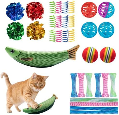 33-Pack Cat Toys for Indoor Cats & Kittens, Interactive Cat Toy by Unknown