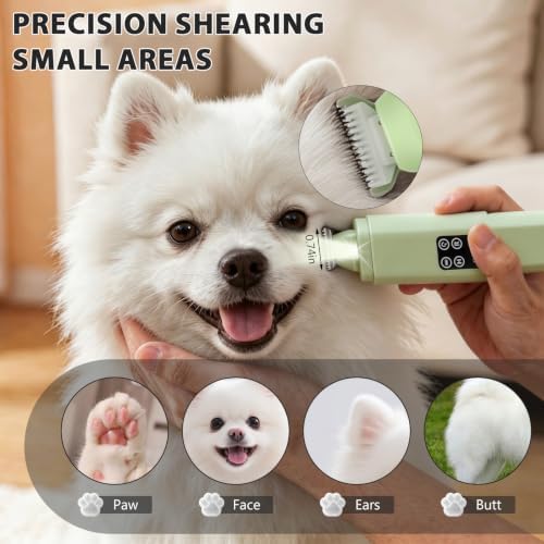 Dog Nail Grinder Quiet, 2-in-1 Paw Trimmer with Light for Dogs - Image 4