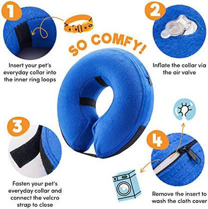 BENCMATE Inflatable Dog Cone Collar Alternative After Surgery XXLarge - Image 2