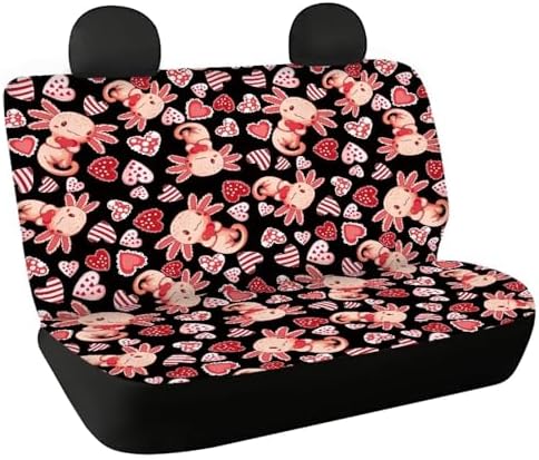 AFPANQZ Axolotl Car Seat Cover for Women Polyester Fabric Protector Accessories Soft Washable Decorations Cloth Backseats Rear Seat Cushion Protection Cream by AFPANQZ