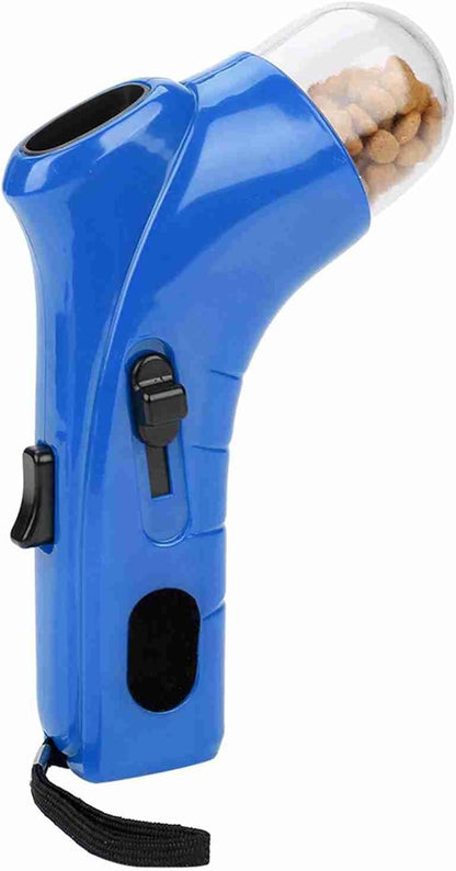 Automatic Pet Treat Launcher for Dogs & Cats - Interactive Food Dispenser Toy for Indoor/Outdoor Exercise & Training (Blue)