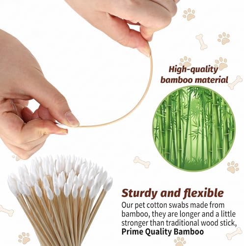100 Pieces Qtips Cotton Swabs Cotton Swabs with Bamboo - Image 4