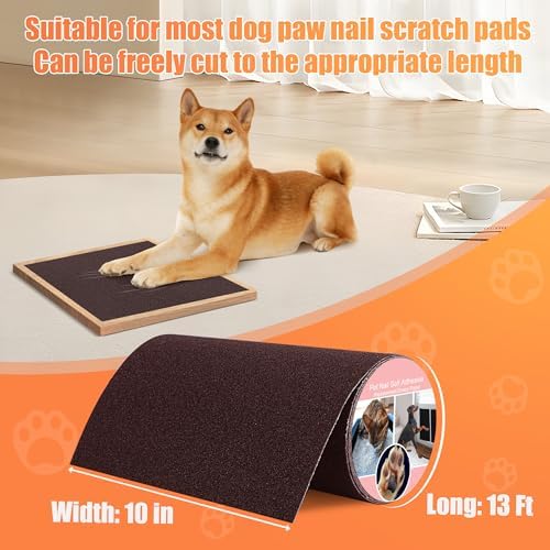 Pet Nail Self Adhesive Replacement Emery Paper, 10in*13ft, Brown - Image 2