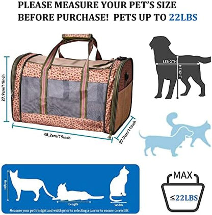 Soft-Sided Kennel Pet Carrier, Airline Approved Travel Handbag - Image 3