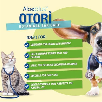 Otorì Cat and Dog Ear Cleaner 125ml – Natural Ear Wash for Pets with Organic Aloe Arborescens, Tea Tree Oil and Calendula – Gentle Hygiene and Soothing Formula - Image 3