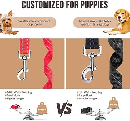 SlowTon Dog Seat Belt for Car, 2 Pack Dog Car Harness Seatbelt with Bungee - Image 2
