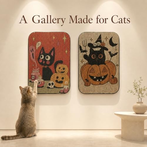 2 Pack Cat Wall Scratcher, Art Cat Scratching Board for Cats - Image 6