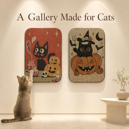 2 Pack Cat Wall Scratcher, Art Cat Scratching Board for Cats - Image 6