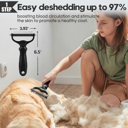 Bonteck Dog Slicker Brush for Dogs Grooming Kit 5PCS Long Haired Doodles - Image 4