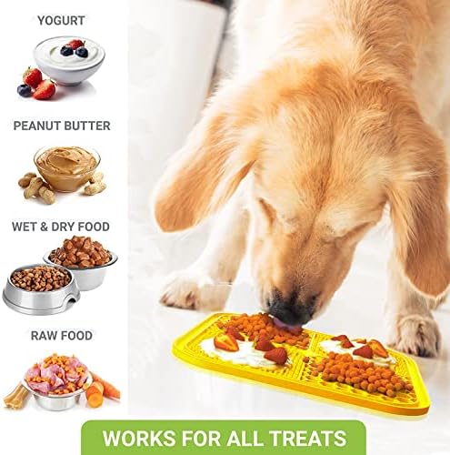 Lick Mat for Dogs, Large Dog Lick Mat with Suction Cups for Anxiety, Peanut Butter Dog Licking Mat Slow Feeder Dispensing Treater Lick Pad for Dogs Cats Grooming Bathing and Training (Green) - Image 6