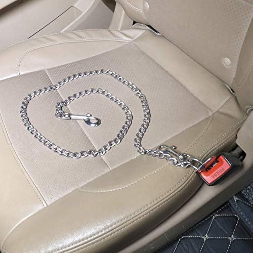 Stainless Steel No Chew Dog Car Seatbelt Pet Vehicle Safety Restraint Cable - Image 5