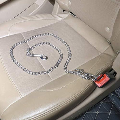 Stainless Steel No Chew Dog Car Seatbelt Pet Vehicle Safety Restraint Cable - Image 5