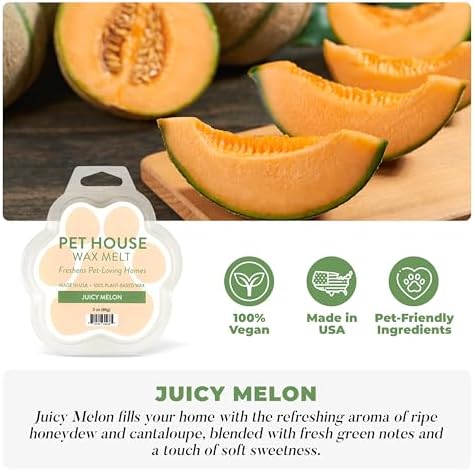 Juicy Melon Spring and Summer Wax Melts Plant-Based Wax, Pet House - Image 2