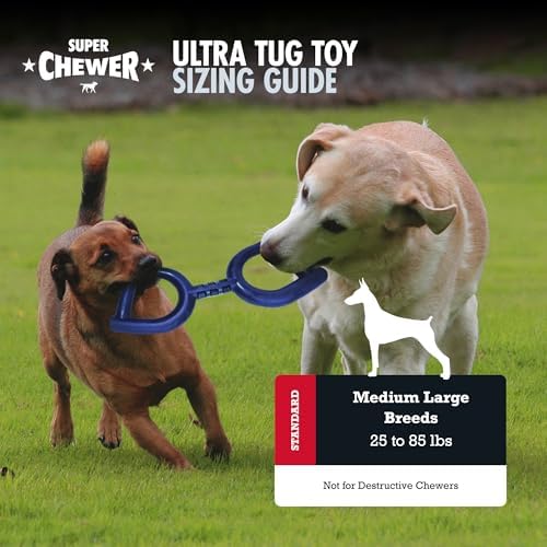 SuperChewer Tough Tug Pull Toy | Lifetime Replacement | Strong Natural Rubber | Interactive Tug-of-War Toy for Dogs | Ultra Durable Chew Toys for Aggressive Chewers | For Medium & Large Breeds - Image 5