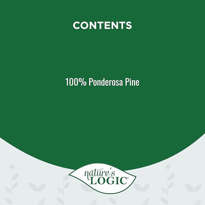 Nature's Logic 100% Natural Pine Pellet Cat Litter - 100% Ponderosa Pine, Dust-Free, Unscented, Biodegradable - Safe for Cats, Kittens, Reptiles & Small Pets - Highly Absorbent - 24lb (2,12lb)
