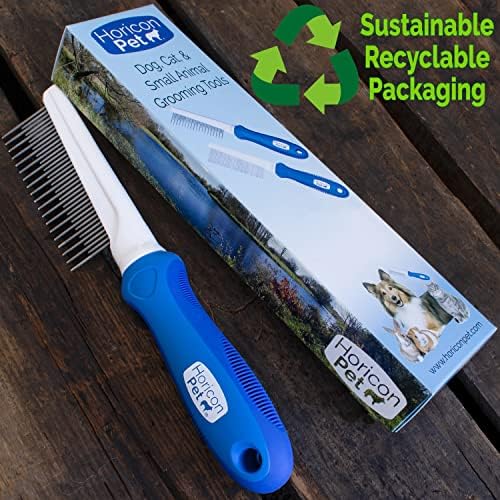 Detangling Dog Comb with Long & Short Stainless Steel Metal Teeth - Dogs, Cats & Small Animals for Removing Matted Fur, Knots & Tangles - Image 7