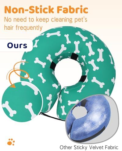 Supet Inflatable Dog Cone Collar Alternative After Surgery, Dog Neck Donut Collar Recovery E Collar for Neuter, Soft Pet Cone for Small Medium Large Dogs - Image 4