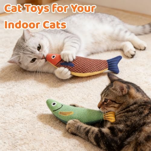 6 Pack Catnip Toys for Indoor Cats, Interactive Cat Toys with Catnip, Chew Kicker, Cat Chew Toy for Adult Cats & Kitten - Image 3