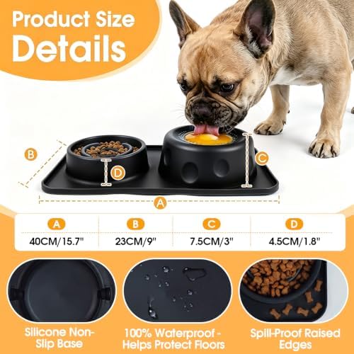 Slow Feeder Dog Bowls for Liquid/Dry Food, Bone Broth Dog Lick Bowl 380ML - Image 6