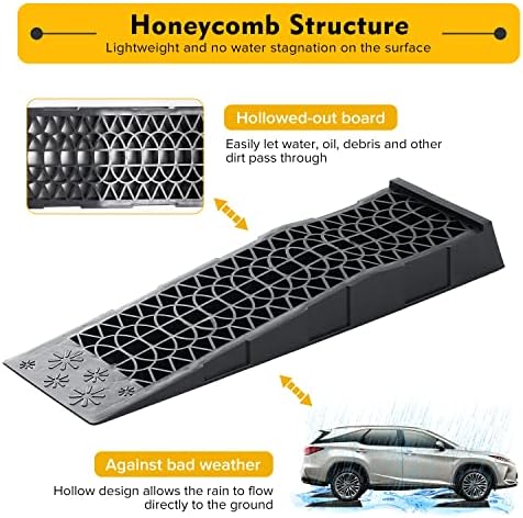 Ramps Low Profile Plastic Car Service Ramps 3 Ton Truck Vehicle - 2 Pack - Image 4