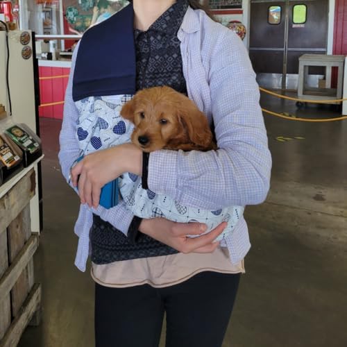 Pet Sling Carrier, OrgMemory Adjustable Dog Sling, Small Dog Cat Outdoor Shoulder Pet Carrier (Heart Shaped) - Image 6