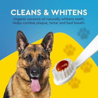 Radius USDA Organic Dental Solutions All Ages Dog Dental Kit 1 Unit, 1 Dog Toothbrush, 1 0.8oz Toothpaste, & 1 Travel Case, Firm Bristle & Non Toxic Toothpaste for Dogs - Image 5