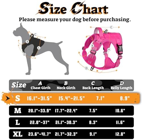 rabbitgoo Tactical Dog Harness for Small Dogs, No Pull Service Pet Vest - Image 3