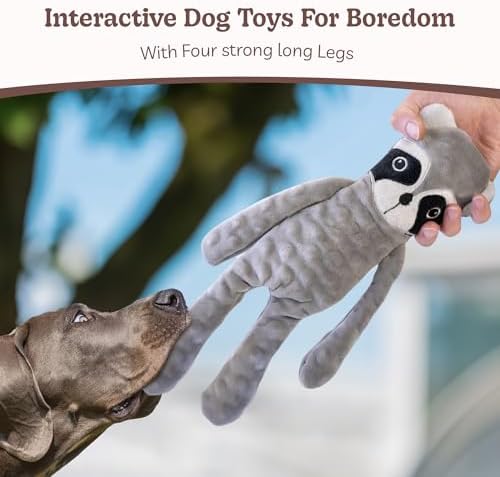 SHARLOVY No Stuffing Dog Toys Squeaky for Large Dogs, Crinkle Puppy Teething Toys to Keep Them Busy, Plush Interactive Doggie Long Lasting Chews for Aggressive Chewers - Image 2