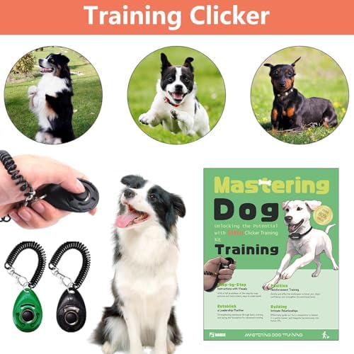 BARKIE Dog Training Kit - Treat Pouch, Pet Training Fanny Pack, 2 Puppy Training Clickers, Ultrasonic Silent Whistle, 2-in-1 Whistle Clicker, Clicker Training Guide Booklet, Dog Poop Bag (Grey) - Image 4