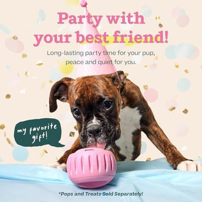WOOF Pupsicle Interactive Dog Ball Toy for Dogs Small 10-25 lbs - Pink - Image 2