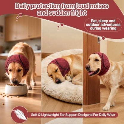 Dog Ear Muffs Noise Protection,Ear Cover with Dog Calming Head Wrap - Image 3