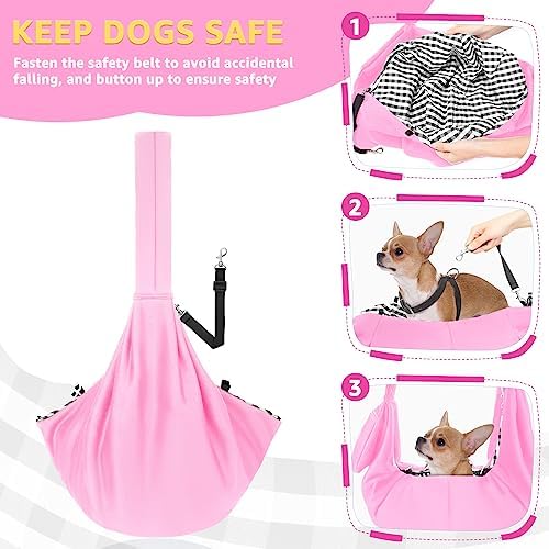 SlowTon Dog Carrier Sling - Thick Padded Shoulder Strap Adjustable, PI, S - Image 4