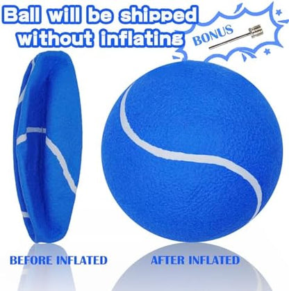 Banfeng Big Tennis Ball for Dogs, Giant Dog Tennis Ball Toy Large Outdoor Sports Gift for Small Medium Large Dog (Blue, 9.5 inch) - Image 3