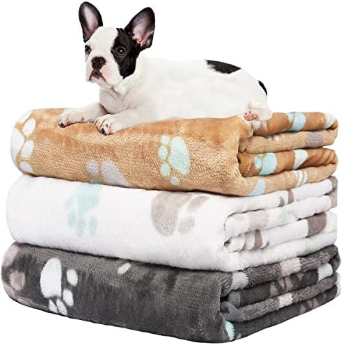 Rezutan 3 Pack Premium Soft Dog Blanket for Medium Dogs Puppy & Cat by Rezutan
