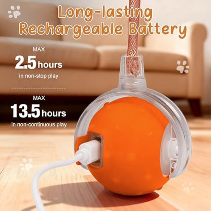 Interactive Cat Ball Toy, Motion Activated Electric Rechargeable Cat Toy - Image 5