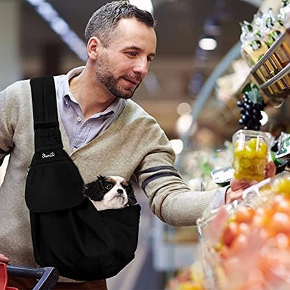 Lukovee Pet Sling, Puppy Small Pet Cat Carrier with Safety Hook - Image 2